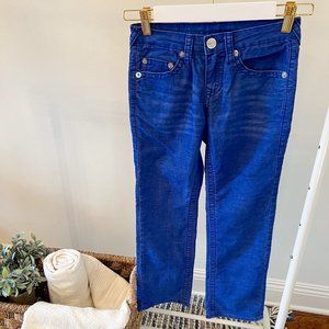 True Religion Boys Straight Leg Corduroy Blue Pants in Royal Blue (Bali) - 8